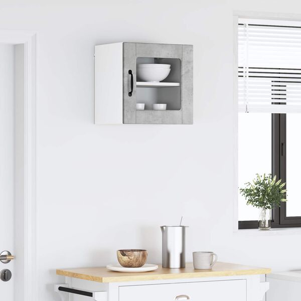 vidaXL Kuchyňsk&aacute; skř&iacute;ň Betonově &scaron;ed&aacute; 40 x 31 x 40 cm kompozitn&iacute; dřevo