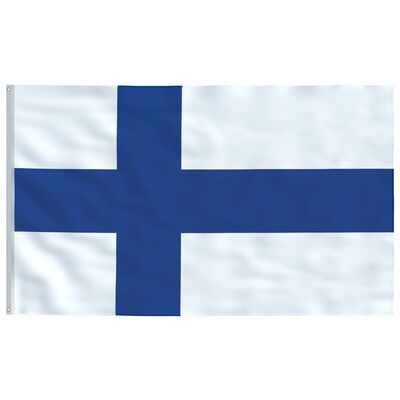 vidaXL Finská vlajka a stožár hliník 6,2 m