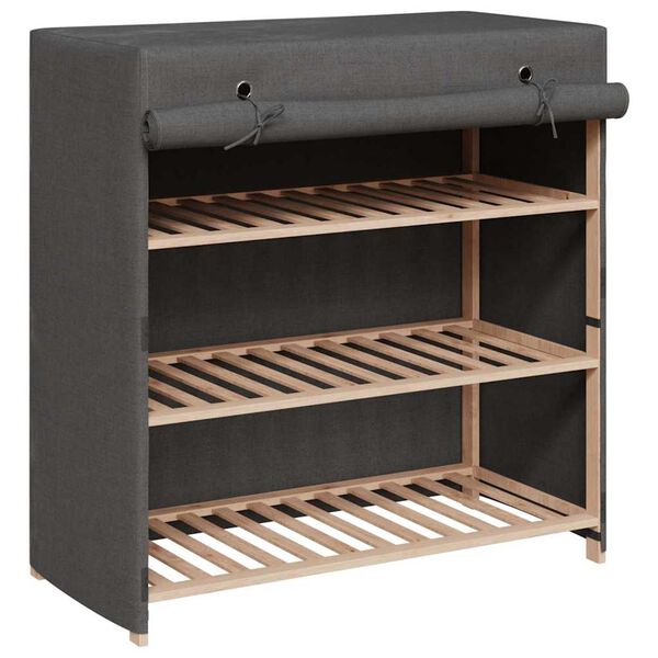 vidaXL Botn&iacute;k s potahem &scaron;ed&yacute; 79 x 40 x 80 cm textil