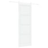 vidaXL Posuvn&eacute; dveře B&iacute;l&aacute; 83 x 232 cm Masivn&iacute; borovicov&eacute; dřevo