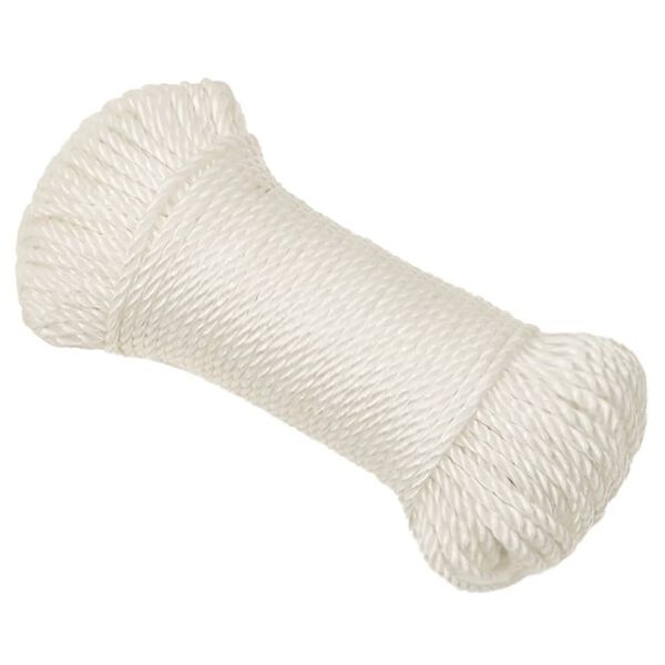 vidaXL Pracovn&iacute; lano b&iacute;l&aacute; 6 mm 25 m polypropylen