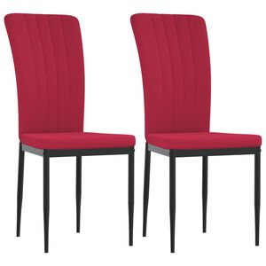 vidaXL J&iacute;deln&iacute; židle 2 ks v&iacute;nov&eacute; samet