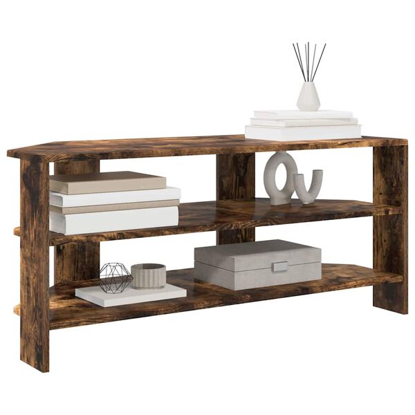 vidaXL Rohov&aacute;skř&iacute;ňnaTV Kouřov&yacute; dub 102x40,5x45cm kompozitn&iacute; dřevo