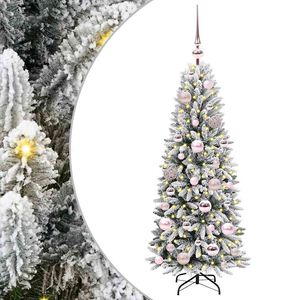 vidaXL Uměl&yacute; v&aacute;nočn&iacute; stromeček B&iacute;l&aacute; 120 cm PVC, plast, ocel a PE