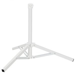 vidaXL Stojan na slunečn&iacute;k B&iacute;l&aacute; Ocel for 25-32 mm Pole
