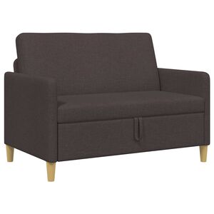 vidaXL Sofa s &uacute;ložn&yacute;m prostorem Tmavě hněd&aacute; 122 x 78 x 87 cm Polyester
