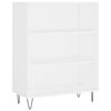 vidaXL Skř&iacute;ň highboard b&iacute;l&aacute; 69,5 x 34 x 180 cm kompozitn&iacute; dřevo