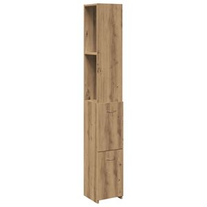 vidaXL Koupelnov&aacute; skř&iacute;ňka dub artisan 25x25x170 cm kompozitn&iacute; dřevo