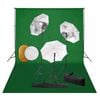 vidaXL Foto studio set s lampami, de&scaron;tn&iacute;ky, pozad&iacute;m a odraznou deskou