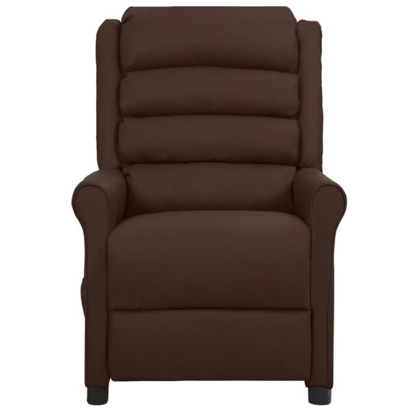 vidaXL Elektrick&eacute; mas&aacute;žn&iacute; křeslo hněd&eacute; uměl&aacute; kůže