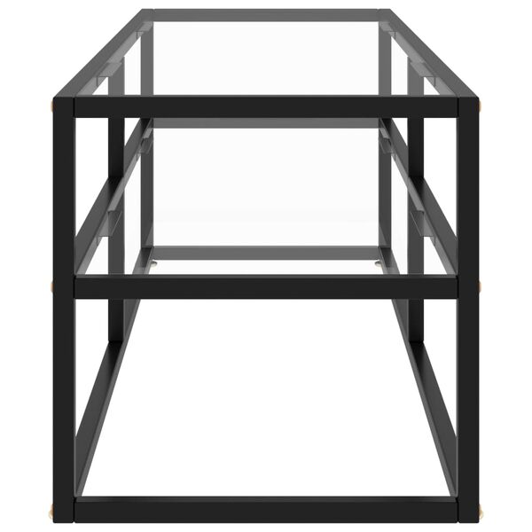 vidaXL TV stolek čern&yacute; s tvrzen&yacute;m sklem 120 x 40 x 40 cm