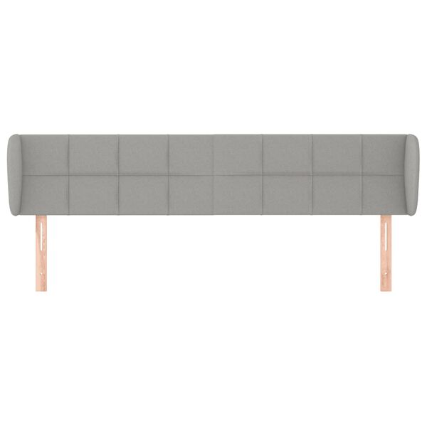 vidaXL Čelo postele typu u&scaron;&aacute;k světle &scaron;ed&eacute; 183x23x78/88 cm textil