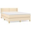 vidaXL Box spring postel s matrac&iacute; kr&eacute;mov&aacute; 140x200 cm textil