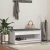 vidaXL Chodbičkov&aacute; lavice s pol&scaron;t&aacute;řem s polic&iacute; B&iacute;l&yacute; 103 x 38 x 45 cm