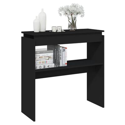 vidaXL Konzolový stolek černý 80 x 30 x 80 cm dřevotříska