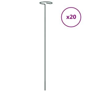 vidaXL Tyčky k rostlin&aacute;m 20 ks tmavě zelen&eacute; 40 cm ocel
