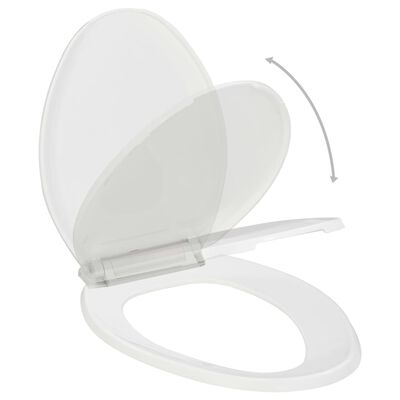 vidaXL Toaletní sedátko pomalé sklápění rychloupínací bílé