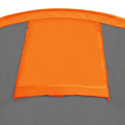 vidaXL Kempingový stan pro 4 osoby šedo-oranžový