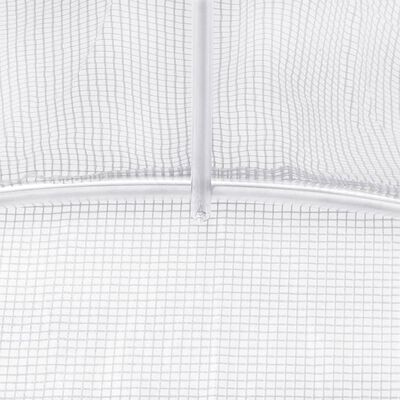 vidaXL Skleník s ocelovým rámem bílý 100 m² 20 x 5 x 2,3 m