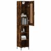 vidaXL Skř&iacute;ň highboard kouřov&yacute; dub 34,5 x 34 x 180 cm kompozitn&iacute; dřevo