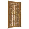 vidaXL Zahradn&iacute; br&aacute;na 100 x 200 cm corten ocel bambusov&yacute; design