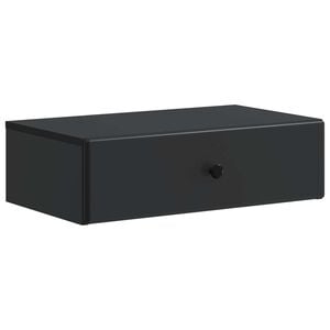 vidaXL N&aacute;stěnn&yacute; bočn&iacute; stůl Čern&aacute; 59 x 34,5 x 17 cm Kompozitn&iacute; dřevo