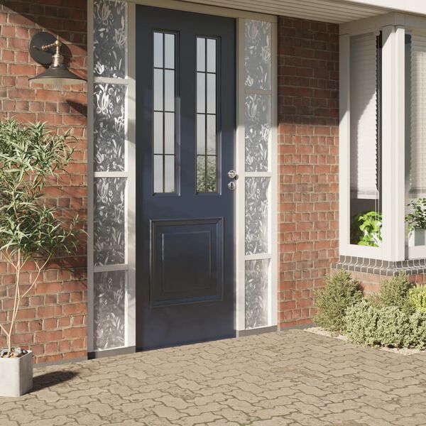 vidaXL Okenn&iacute; f&oacute;lie 2 ks matn&eacute; vzor květu PVC