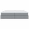 vidaXL Postel s úložným prostorem a matrací Světle šedá 200 x 200 cm