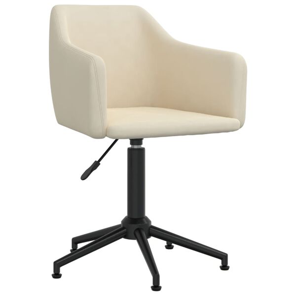 vidaXL Otočn&eacute; j&iacute;deln&iacute; židle 4 ks kr&eacute;mov&eacute; samet