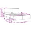 vidaXL R&aacute;m postele s čelo Kouřov&yacute; dub 200 x 200 cm kompozitn&iacute; dřevo