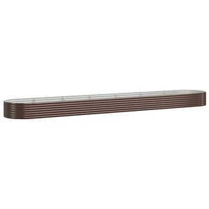 vidaXL Vyv&yacute;&scaron;en&yacute; z&aacute;hon pozinkovan&aacute; ocel 544x100x36 cm hněd&yacute;