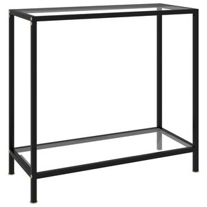 vidaXL Konzolov&yacute; stolek transparentn&iacute; 80 x 35 x 75 cm tvrzen&eacute; sklo