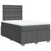 vidaXL Box spring postel s matrac&iacute; tmavě &scaron;ed&aacute; 120x190 cm textil