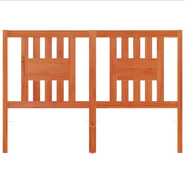 vidaXL Čelo postele voskově hněd&eacute; 140 cm masivn&iacute; borov&eacute; dřevo