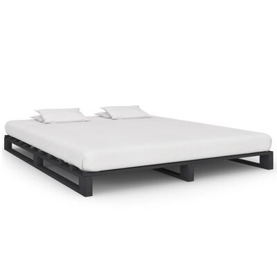 vidaXL Rám postele z palet šedý masivní borovice 180 x 200 cm