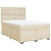 vidaXL Box spring postel s matrac&iacute; kr&eacute;mov&aacute; 160x200 cm textil