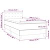 vidaXL Box spring postel s matrac&iacute; a LED tmavě modr&aacute; 100x200 cm samet