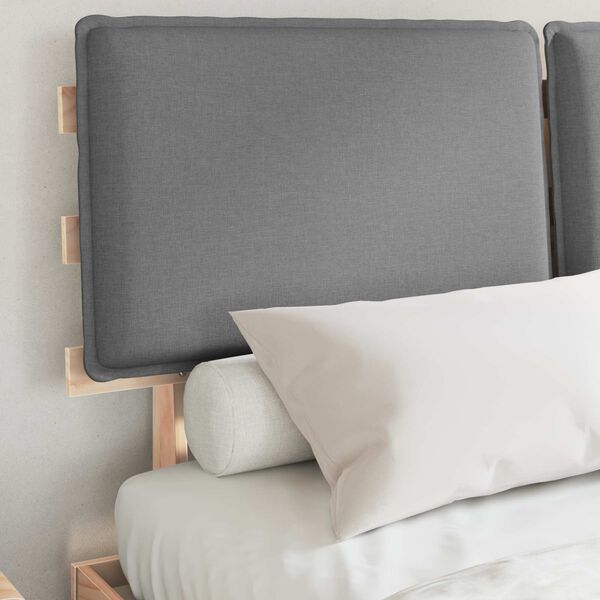 vidaXL R&aacute;m postele s čalouněn&yacute;m čelem s čelo Světle &scaron;ed&aacute; 160 x 200 cm