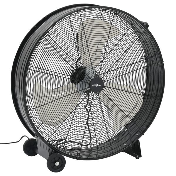 vidaXL Průmyslov&yacute; bubnov&yacute; ventil&aacute;tor 77 cm 187,7 W čern&yacute;