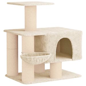 vidaXL Kočič&iacute; strom se &scaron;krabac&iacute;mi sloupky sisal Kr&eacute;mov&aacute; 96 cm