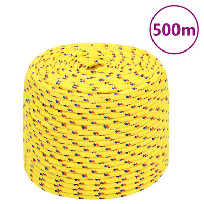 vidaXL Lodní lano žluté 10 mm 500 m polypropylen