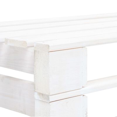 vidaXL Zahradní lavice z palet dřevo bílá