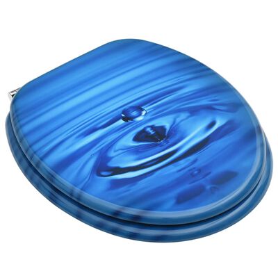 vidaXL WC sedátka s víky 2 ks MDF motiv modré vodní kapky