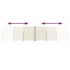 vidaXL Zatahovací boční markýza / zástěna krémová 140 x 1000 cm