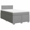 vidaXL Box spring postel s matrac&iacute; světle &scaron;ed&aacute; 120x190 cm textil