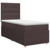 vidaXL Postel boxspring s matrac&iacute; Tmavě hněd&aacute; 90 x 190 cm Textil