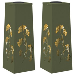vidaXL Sol&aacute;rn&iacute; LED Cestovn&iacute; Světlo 2 ks Tepl&aacute; b&iacute;l&aacute; 18 x 18 x 50 cm