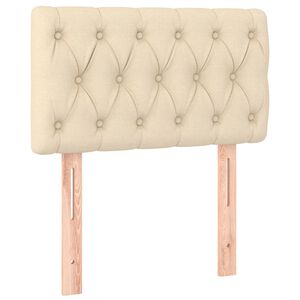 vidaXL Čelo postele kr&eacute;mov&eacute; 80 x 7 x 78/88 cm textil