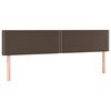 vidaXL Čelo postele s LED hněd&eacute; 180x5x78/88 cm uměl&aacute; kůže
