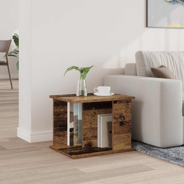 vidaXL Reg&aacute;l na časopisy Star&eacute; dřevo 35 x 35 x 45 cm kompozitn&iacute; dřevo